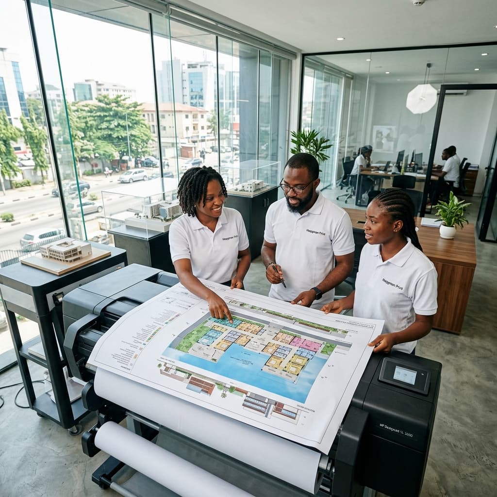 Team collaborating at Haqqman Print