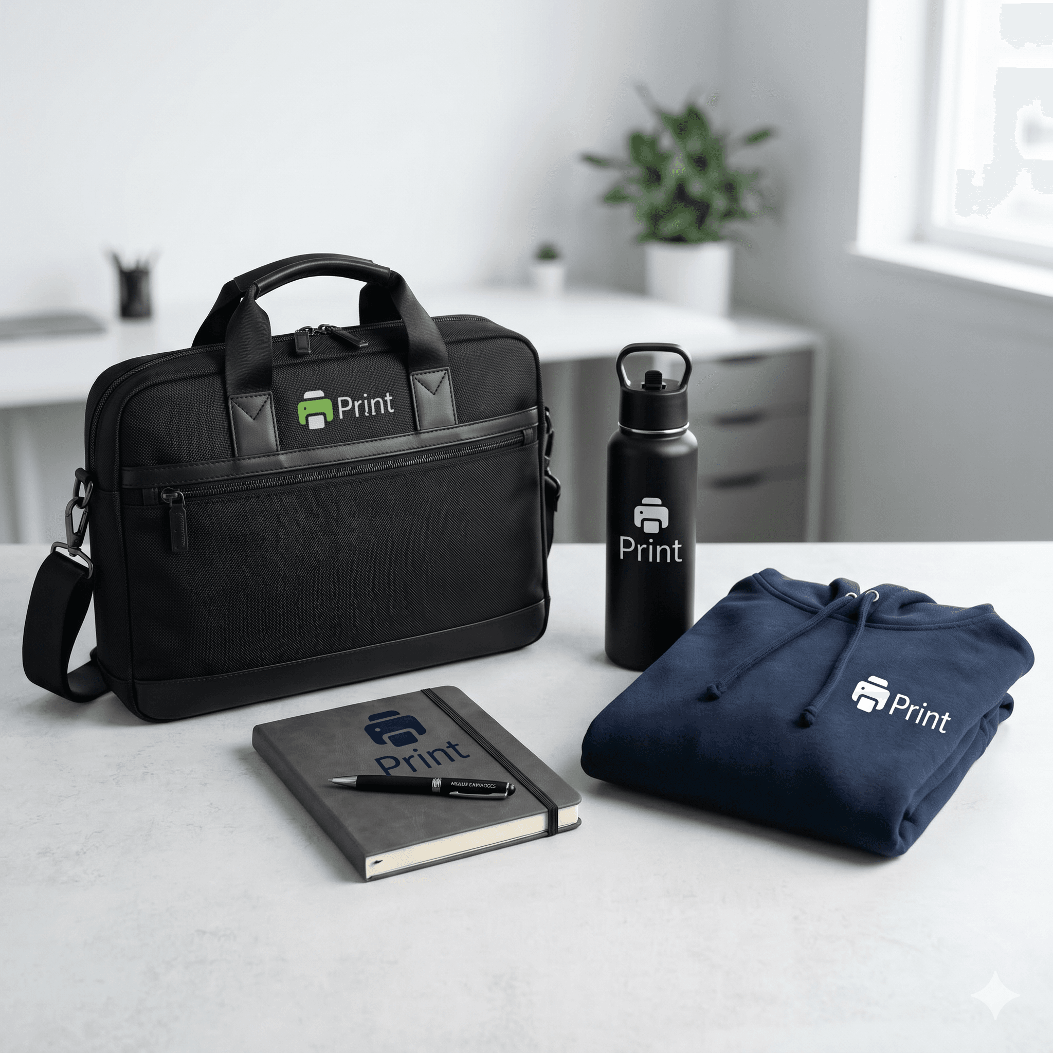 Branded merchandise and onboarding kit